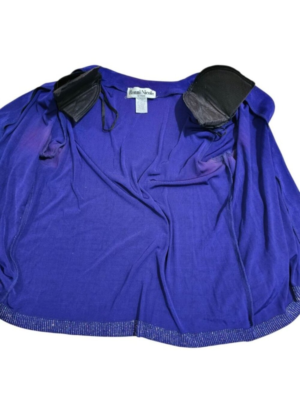 Ronni Nicole 12 Purple Glitter Tank Duster 2Pc Set Evening Archival Statement - Picture 7 of 10